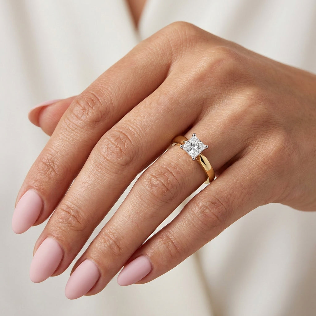 9ct Yellow Gold Diamond Solitaire Ring