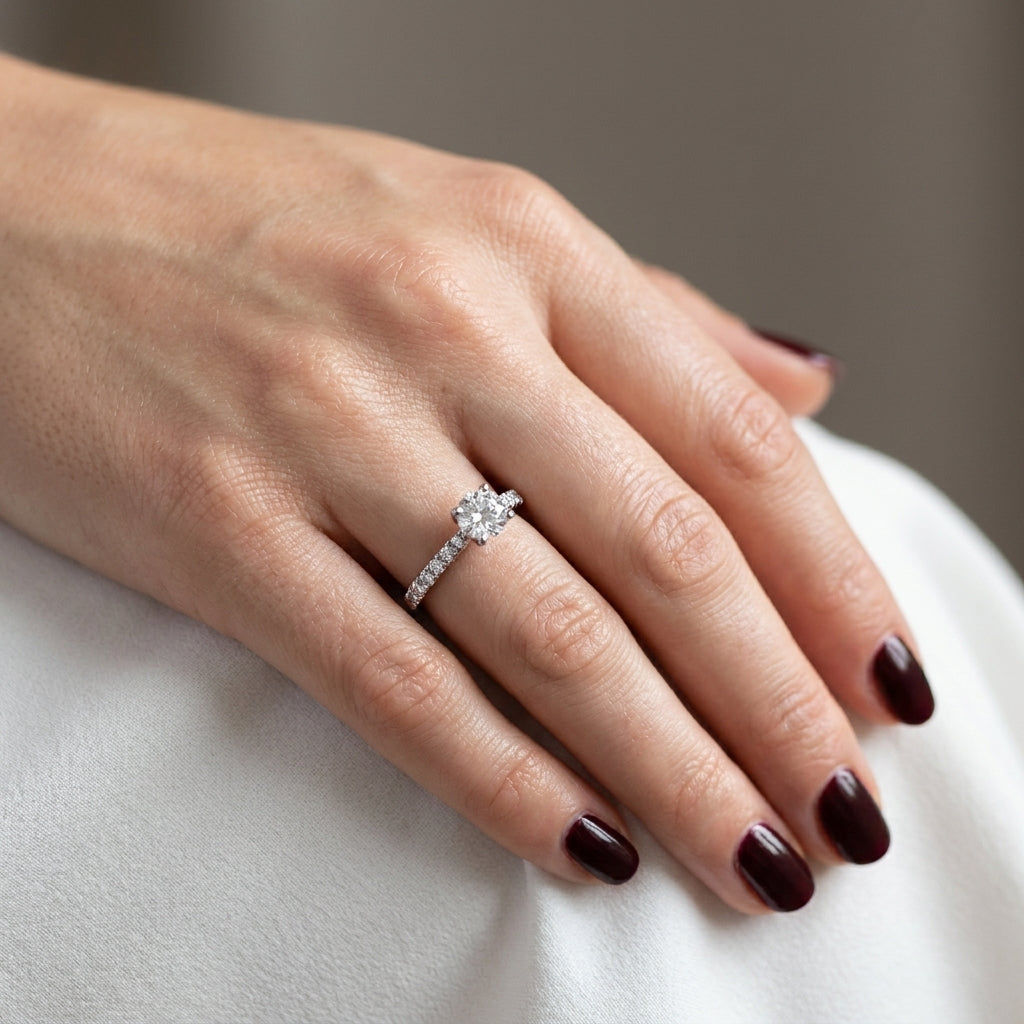 18ct White Gold Argyle Diamond Engagement Ring