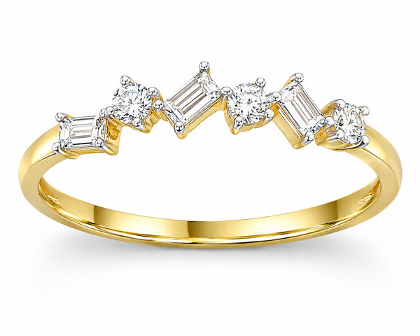 9ct Yellow Gold Diamond Ring