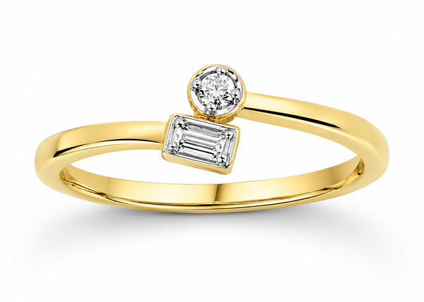 ct Yellow Gold Floating Diamond Ring