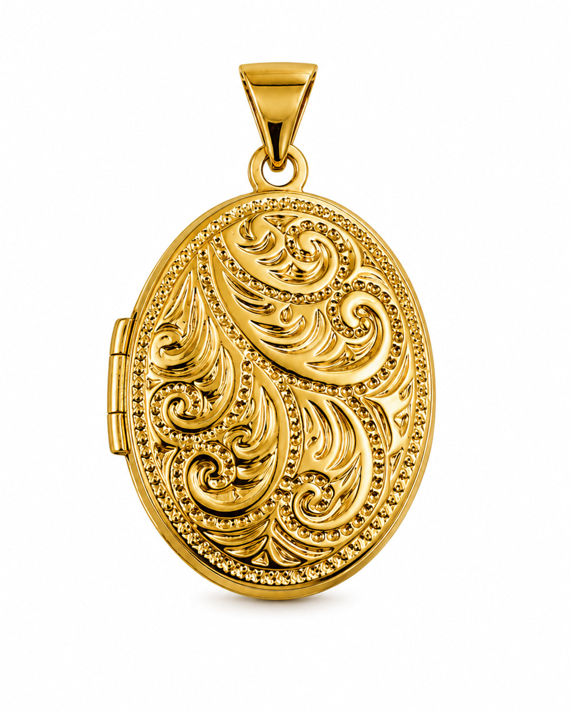 9ct Yellow Gold 32mm Oval 6 Photo Locket