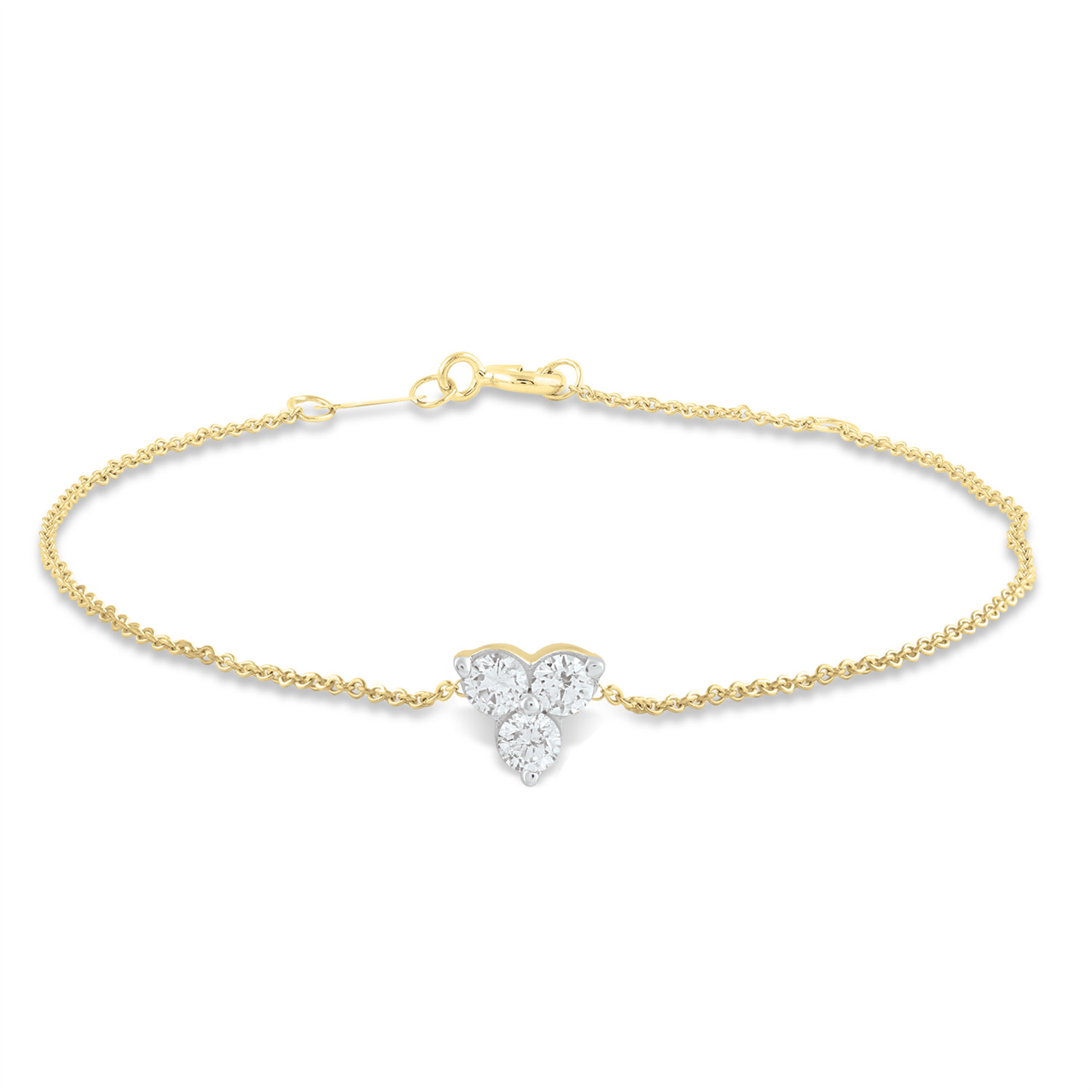 9K YLW GOLD 0.15CT HI I1 DIA B/L 17+2cm