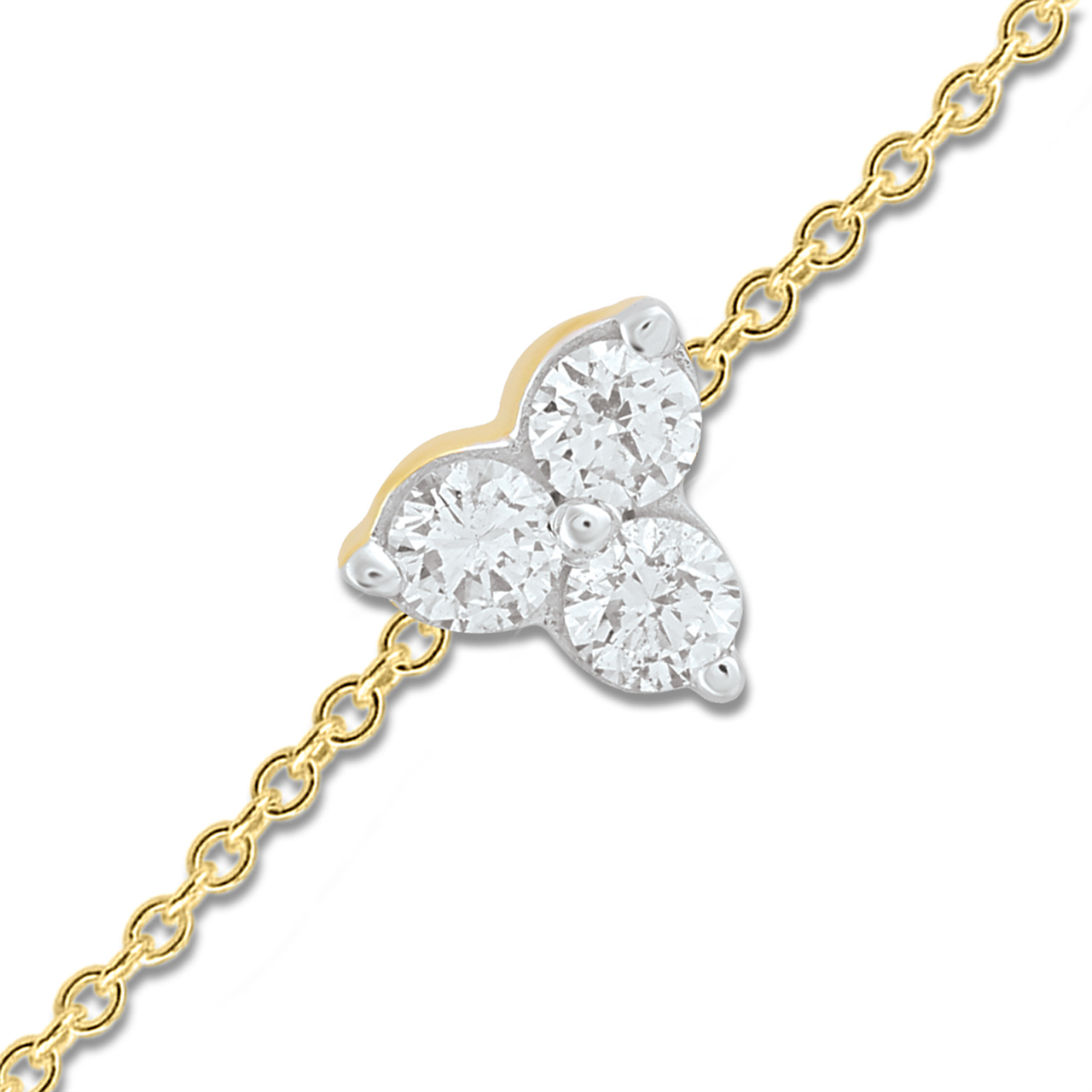 9K YLW GOLD 0.15CT HI I1 DIA B/L 17+2cm
