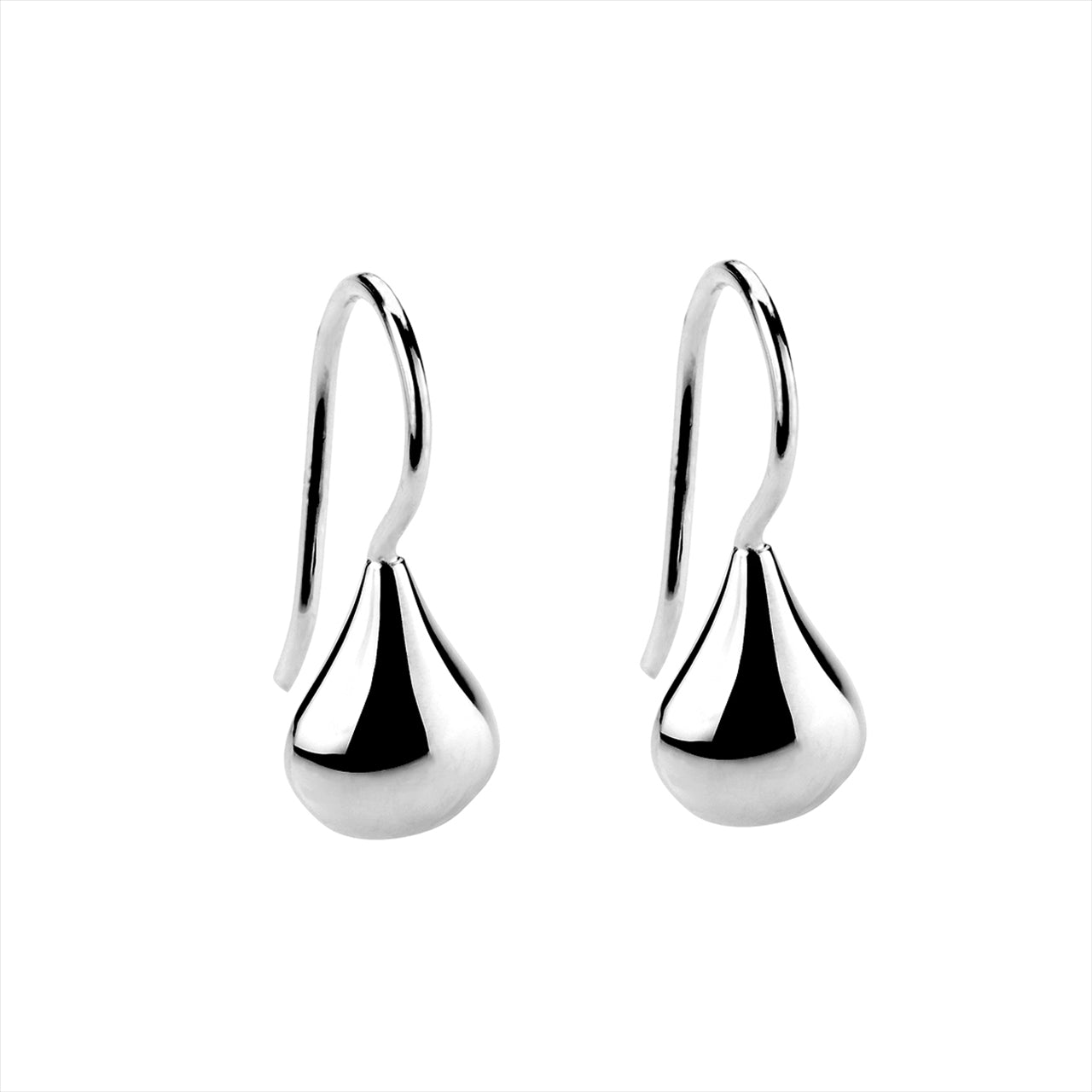 Sterling Silver Najo 8 x 18mm teardrop earrings.