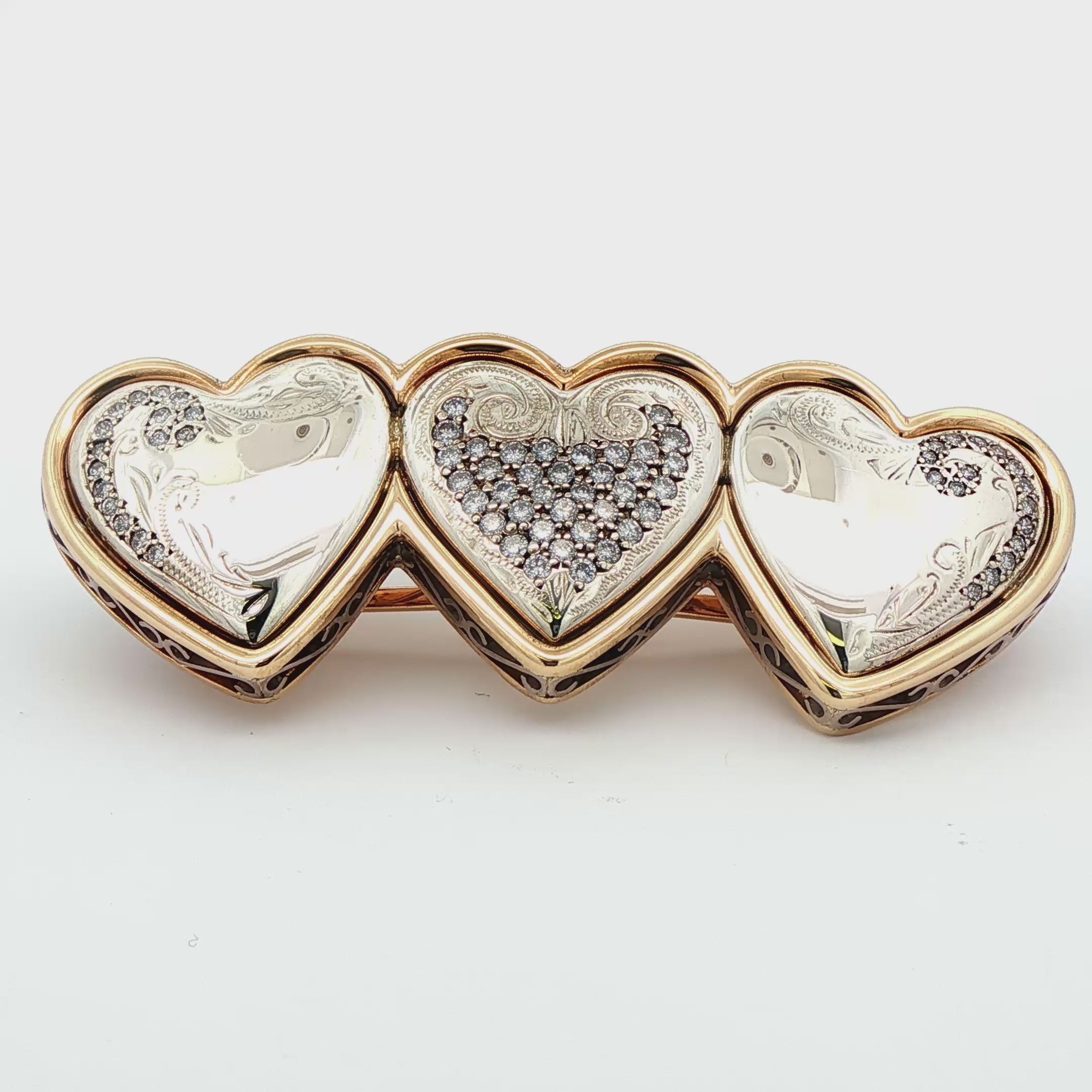 9ct Two-Toned Diamond Hairpiece