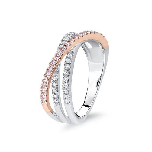 18ct White & Rose Gold Argyle Pink Diamond Dress Ring